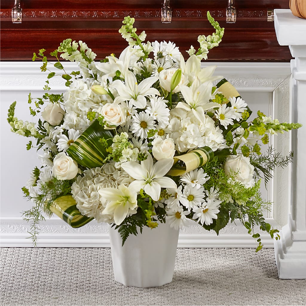 Thoughts of Tranquility Floor Basket – Normandy Flower Shop, Inc., Muncie IN