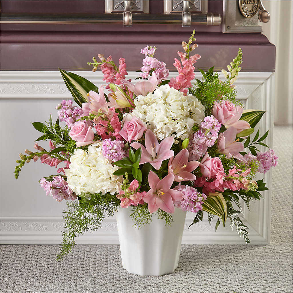 Simply Serene Floor Basket – Normandy Flower Shop, Inc., Muncie IN