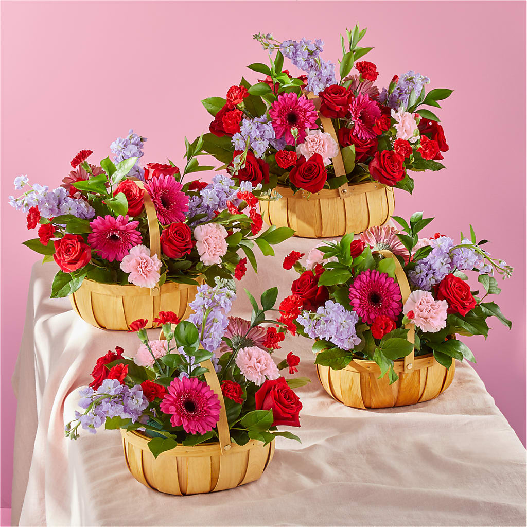 Pink Picnic Basket – Normandy Flower Shop, Inc., Muncie IN