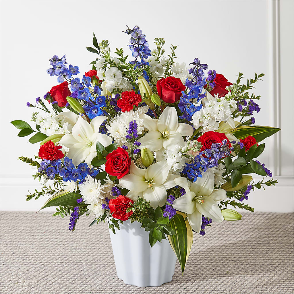 Consoled Floor Basket – Normandy Flower Shop, Inc., Muncie IN