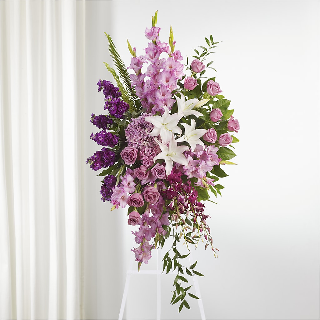 Never Alone Standing Spray – Normandy Flower Shop, Inc., Muncie IN