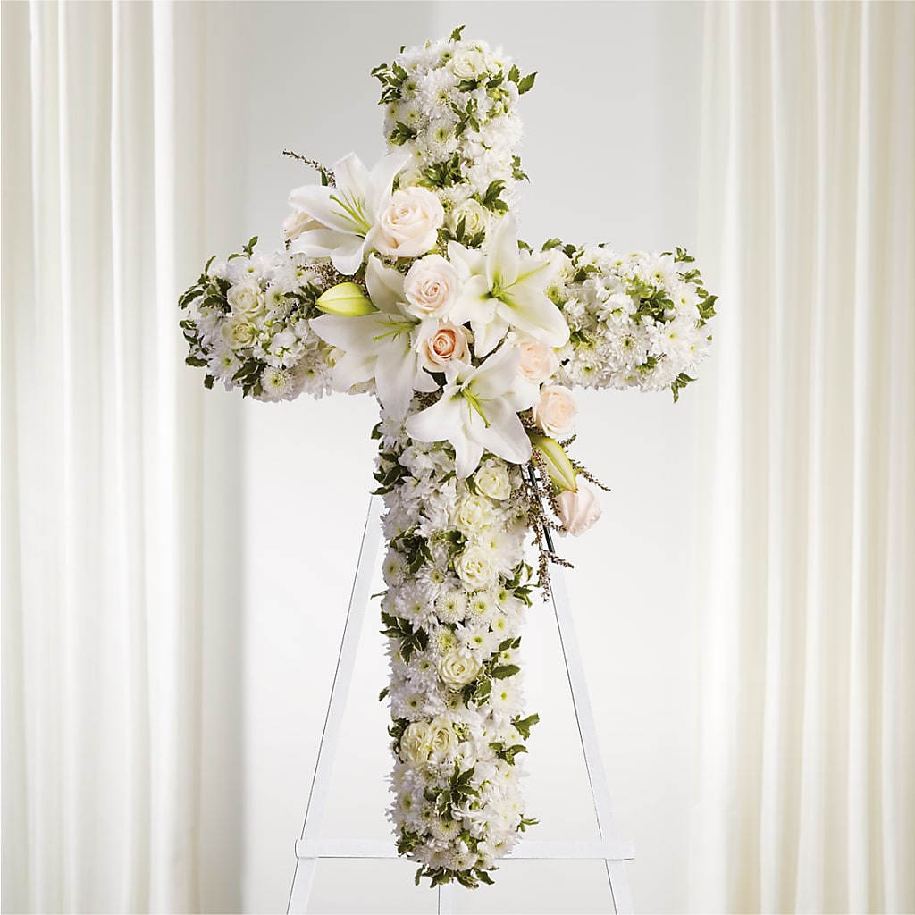 Spiritual Guidance Standing Spray – Normandy Flower Shop, Inc., Muncie IN