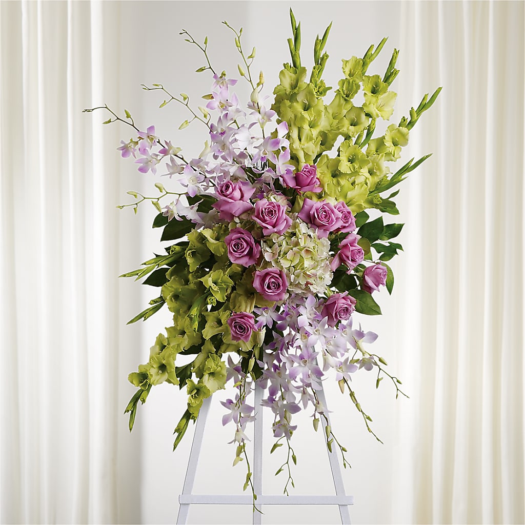 Lasting Legacy Standing Spray – Normandy Flower Shop, Inc., Muncie IN