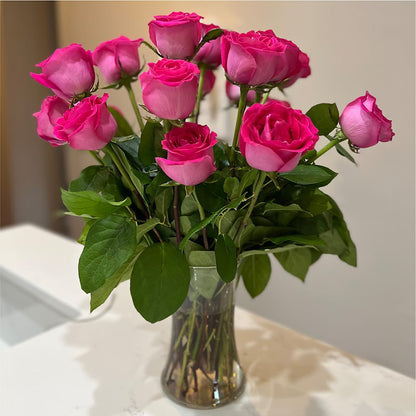 Long Stem Pink Rose Bouquet –  Normandy Flower Shop, Inc., Muncie IN