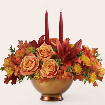 Harvest Table Centerpiece –  Normandy Flower Shop, Inc., Muncie IN