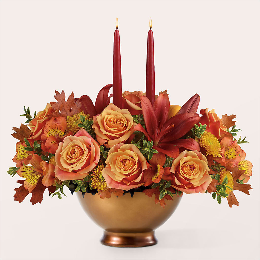 Harvest Table Centerpiece –  Normandy Flower Shop, Inc., Muncie IN