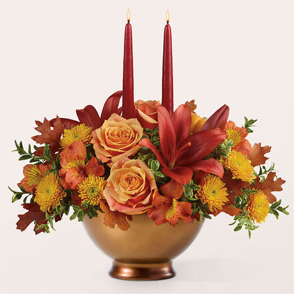 Harvest Table Centerpiece –  Normandy Flower Shop, Inc., Muncie IN