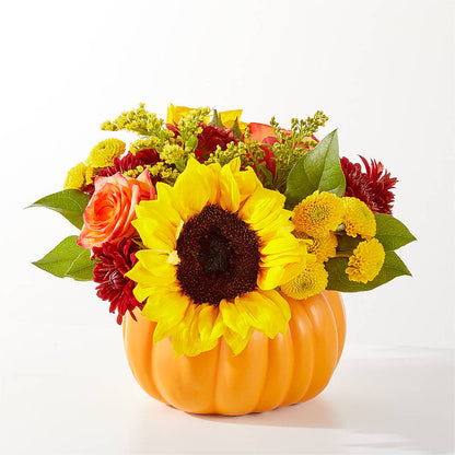 Golden Gourd Pumpkin Bouquet –  Normandy Flower Shop, Inc., Muncie IN
