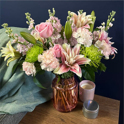 Pretty in Pink Bouquet –  Normandy Flower Shop, Inc., Muncie IN