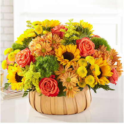 Harvest Sunflower Basket –  Normandy Flower Shop, Inc., Muncie IN