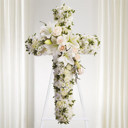 Spiritual Guidance Standing Spray –  Normandy Flower Shop, Inc., Muncie IN