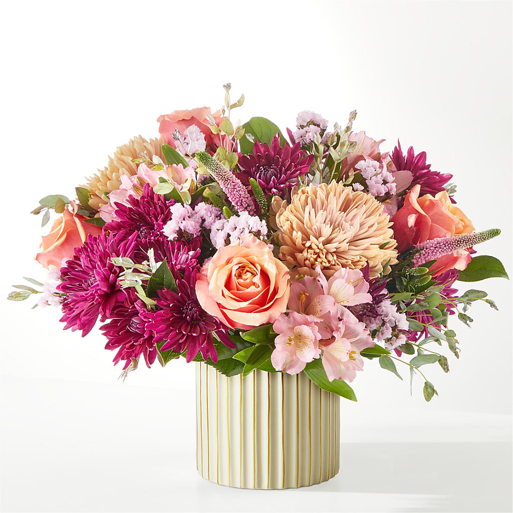 Berry Cobbler Bouquet with Ivory Vase –  Normandy Flower Shop, Inc., Muncie IN