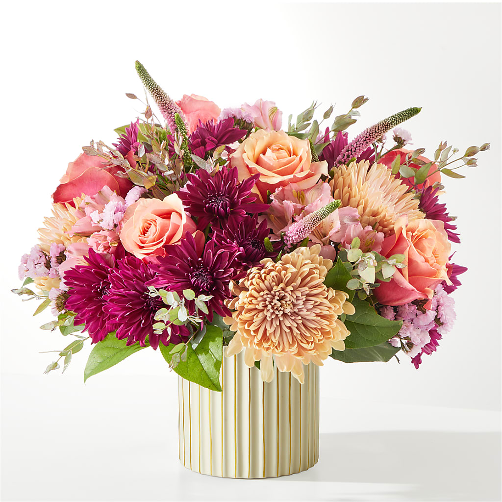 Berry Cobbler Bouquet with Ivory Vase –  Normandy Flower Shop, Inc., Muncie IN