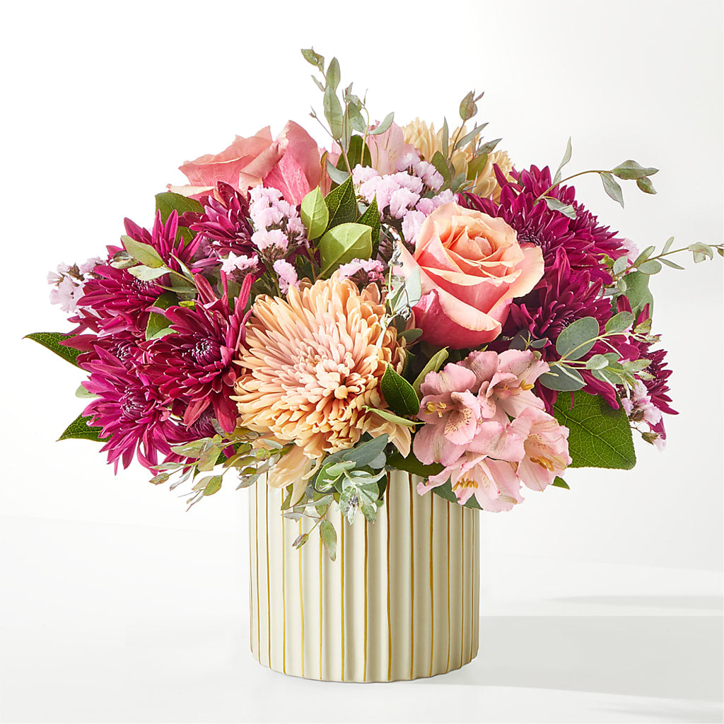 Berry Cobbler Bouquet with Ivory Vase –  Normandy Flower Shop, Inc., Muncie IN
